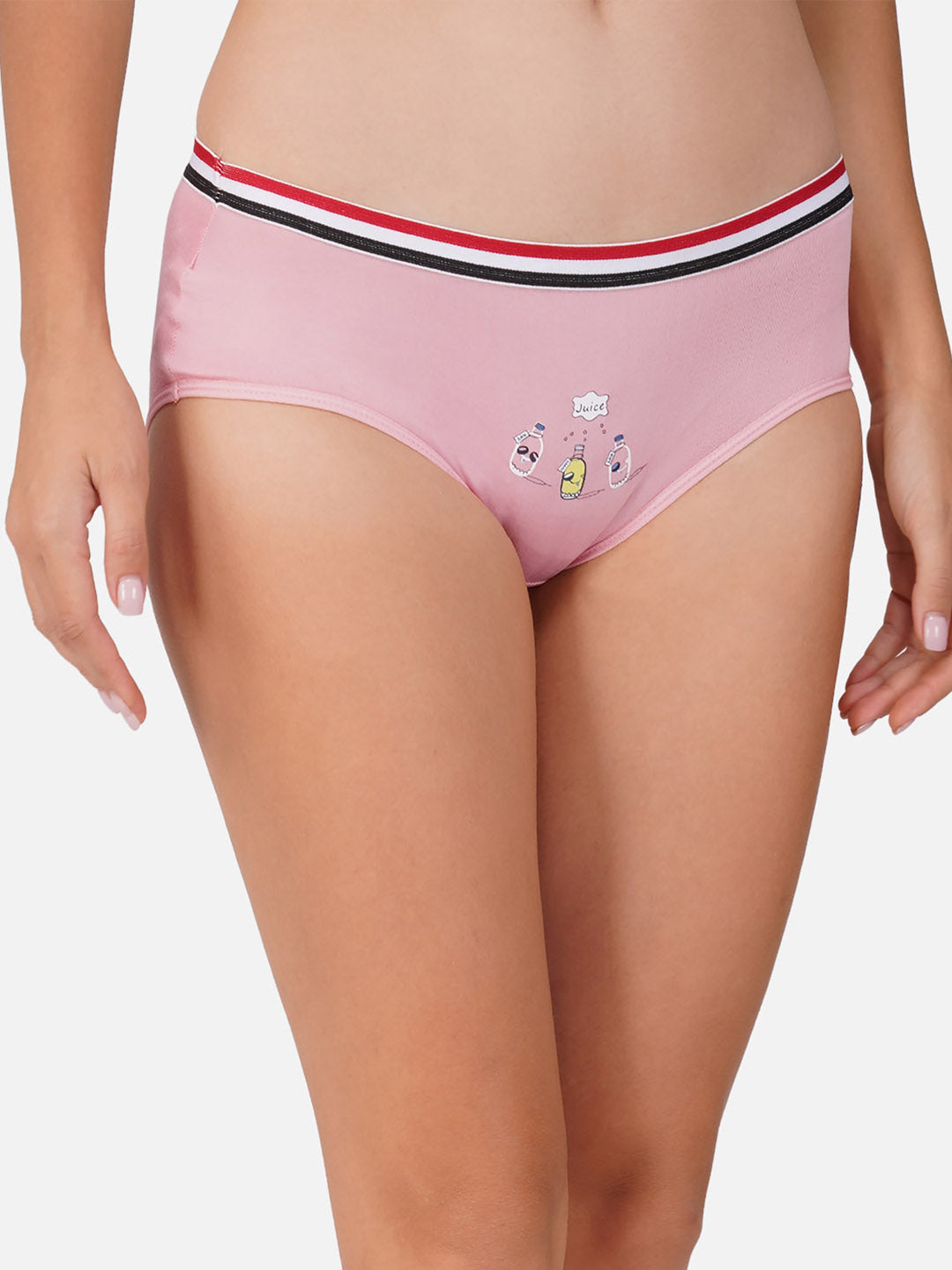 Ksvry Women's Cotton Slim Fit stripe Elastic Candy Hipster Brief