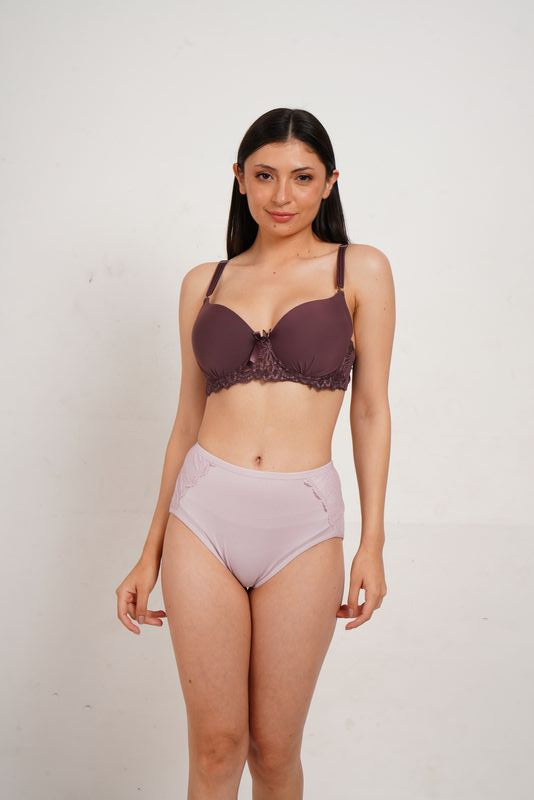 Ksvry Women's Plain With Lace B Cup Bra