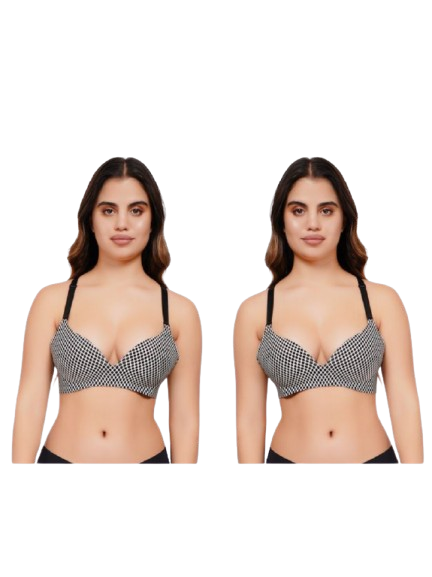 Ksvry  Combo Pack of Two Women's Non-Wired Padded Pushup Bra