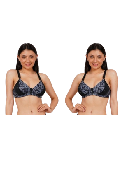 Ksvry Combo Pack of Two Women's Wired Pushup T-Shirt Bra
