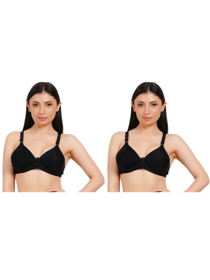 Ksvry Combo Pack of Two Women's Padded Fashionable Comfort Bra