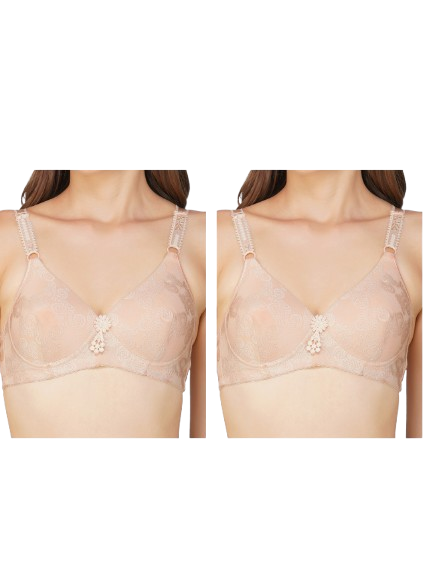 Ksvry Combo Pack of Two Women's Single Padded Fashionable Comfort Bra